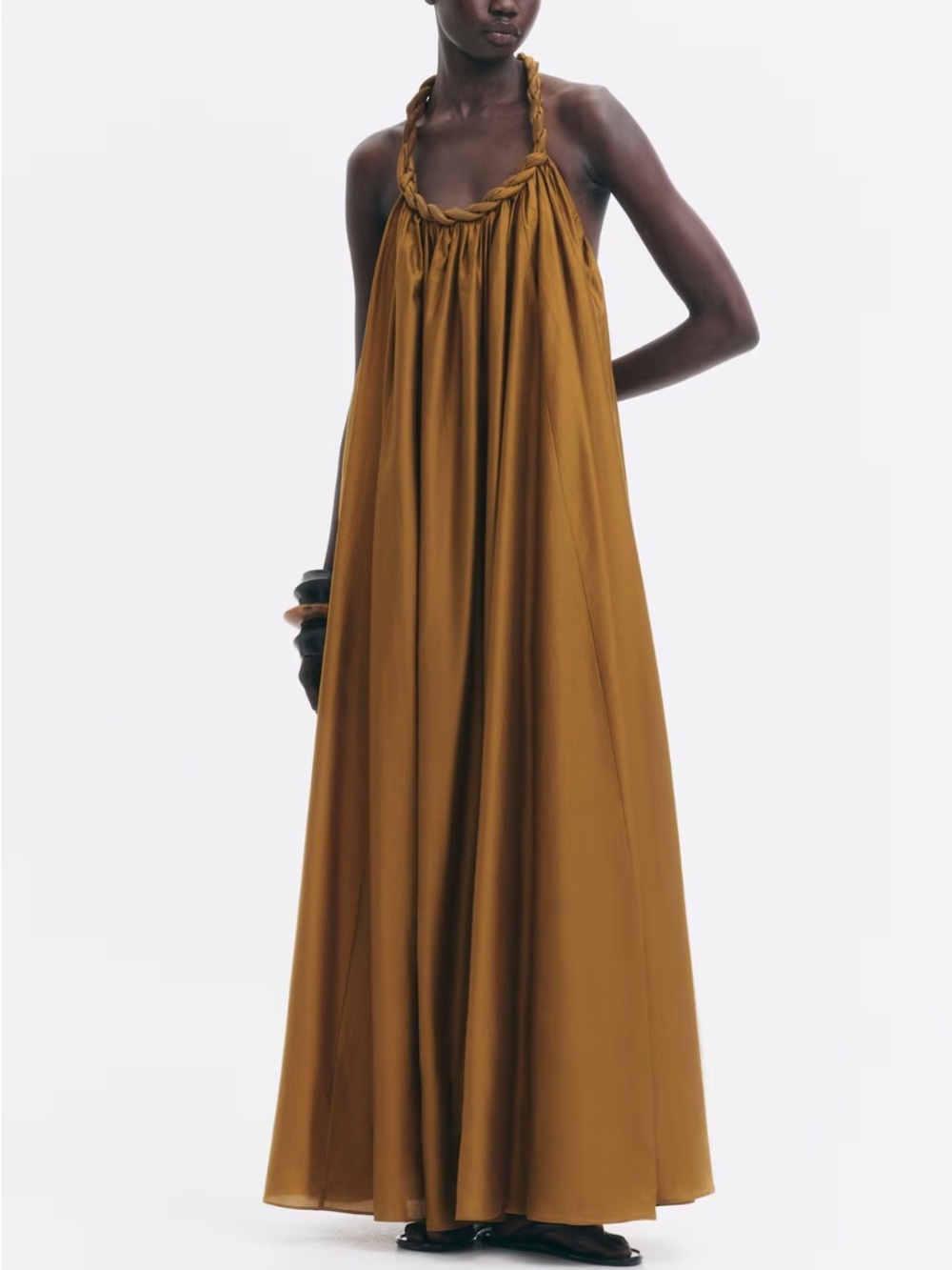 H&M Braided Halter Open Back Maxi Dress